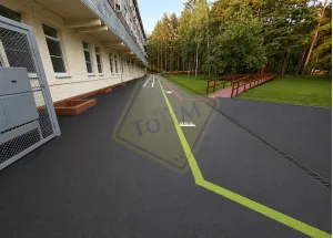 Нанесение цветной разметки